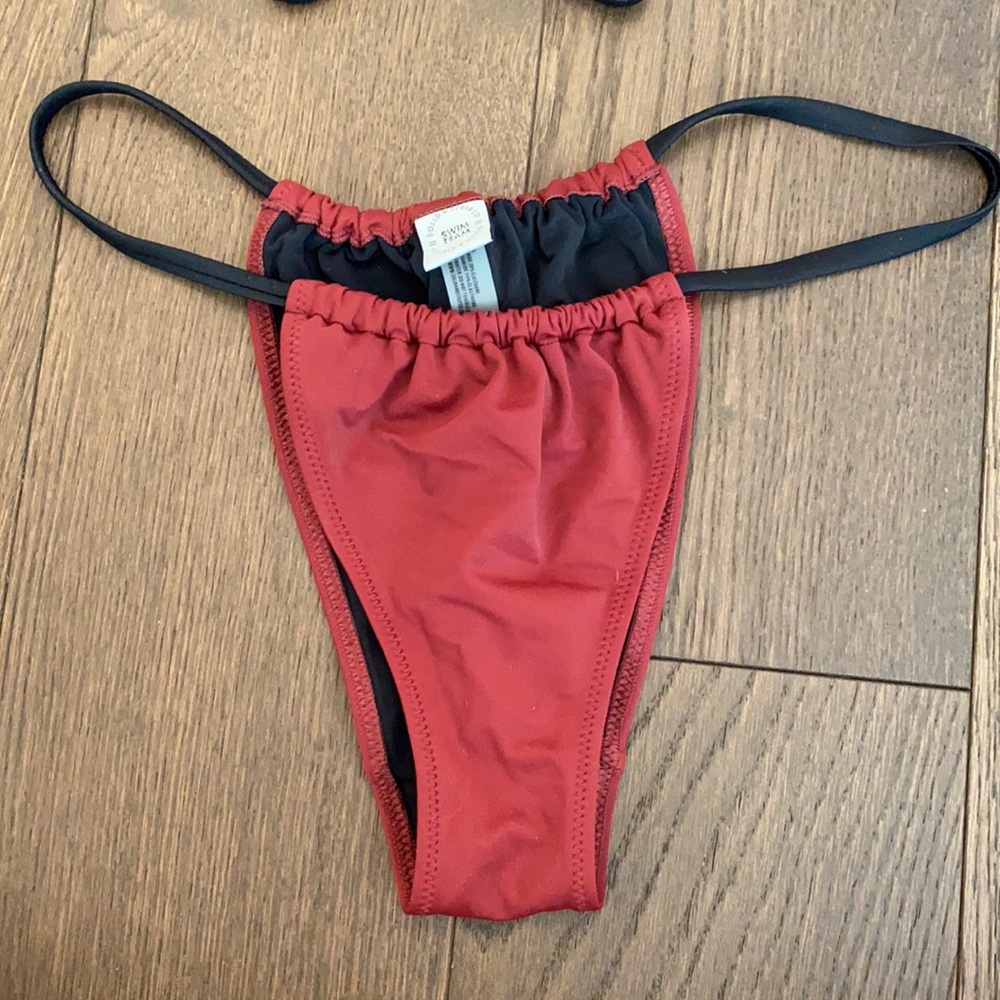 Women’s Solid And Striped Bikini Set - image 3